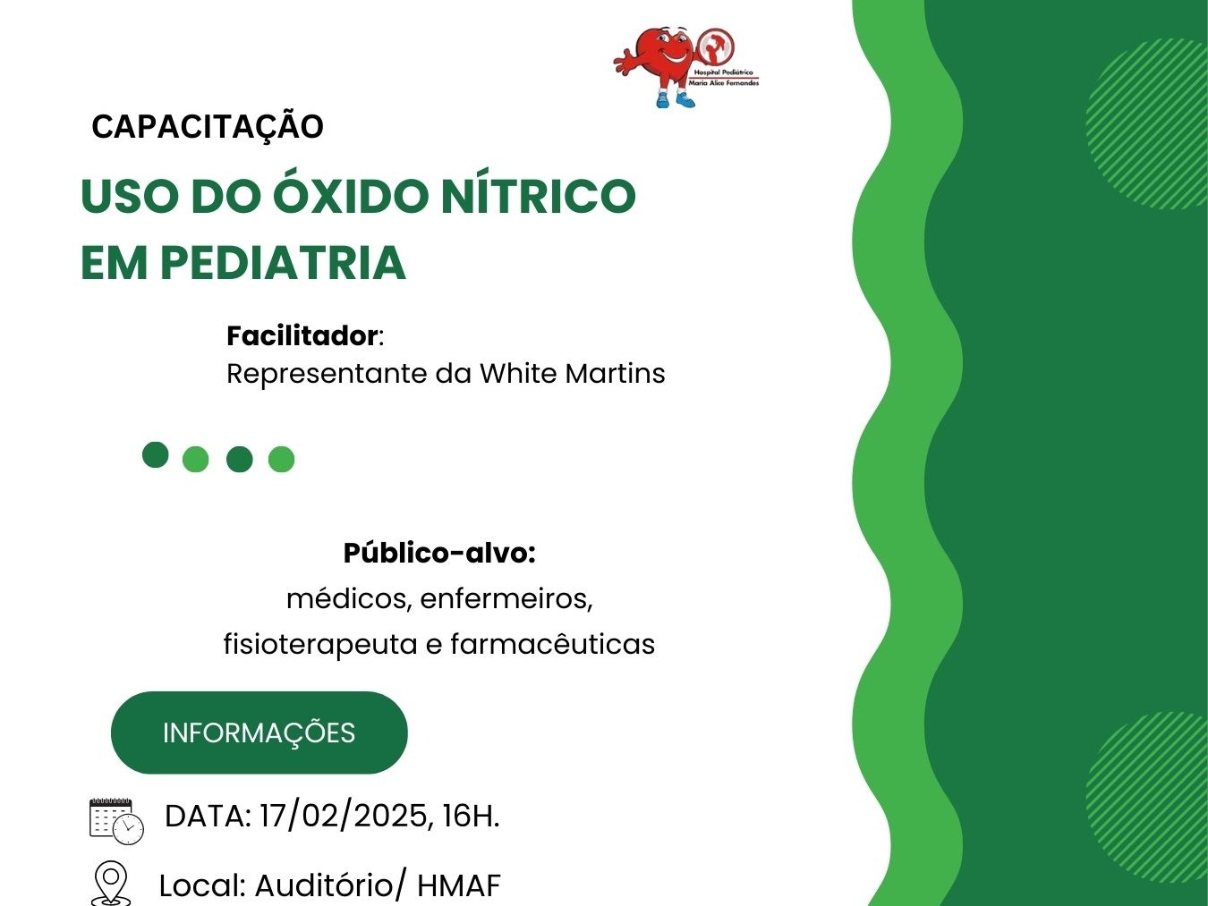 Banner do evento Uso do Óxido Nítrico em Pediatria