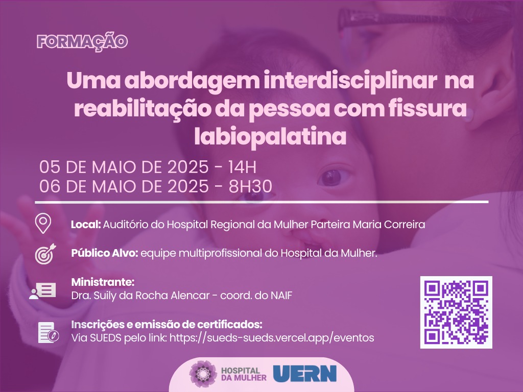Banner do evento Uma abordagem interdisciplinar na reabilitação da pessoa com fissura labiopalatina