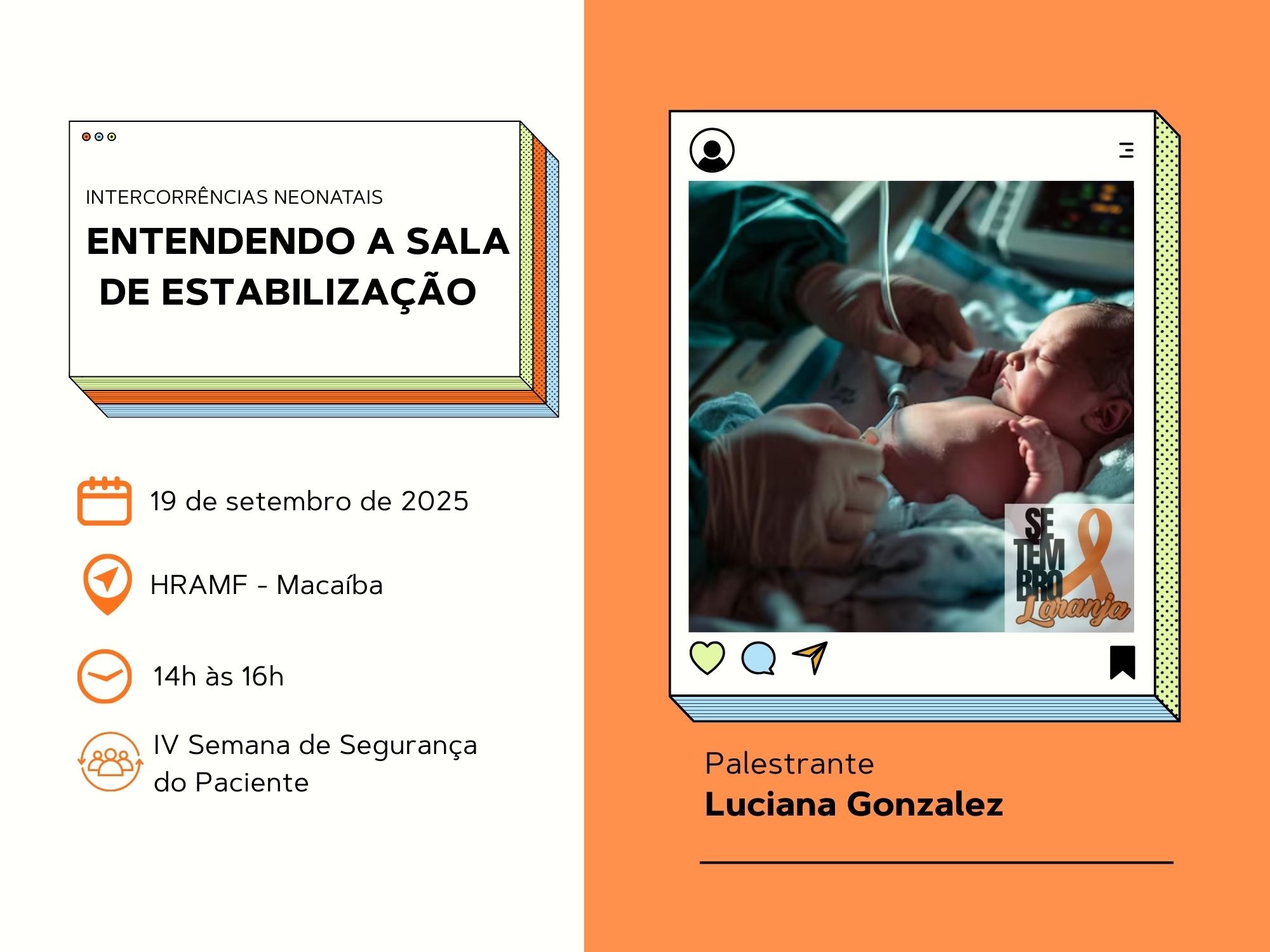Banner do evento : Principais intercorrências neonatais: entendendo a Sala de Estabilização