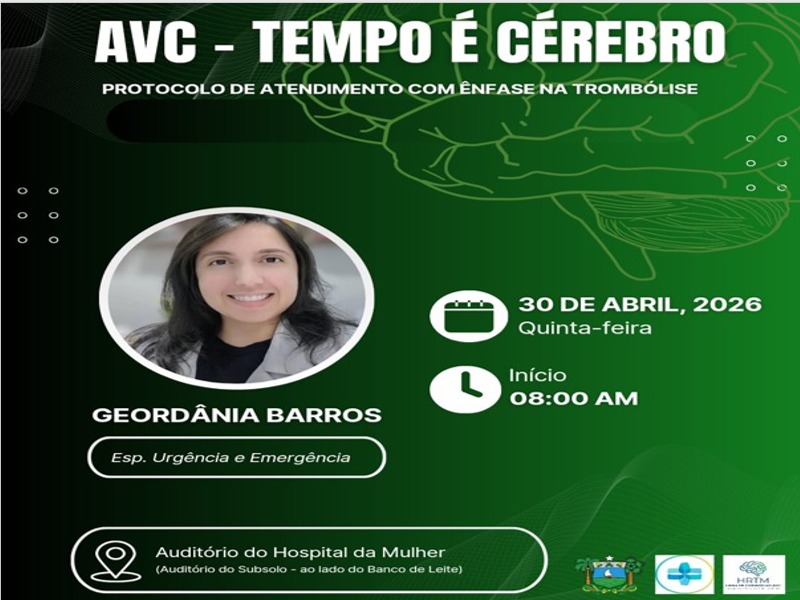 Banner do evento PROTOCOLO DE ATENDIMENTO AO AVC COM ÊNFASE NA TROMBÓLISE